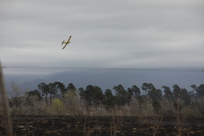 Incendio - avión -