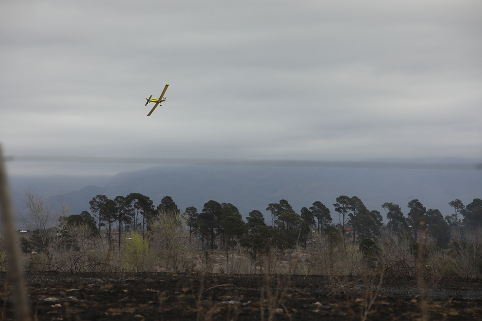 Incendio - avión -