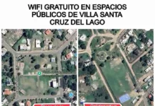 Conectividad gratuita en espacios públicos de Villa Santa Cruz del Lago