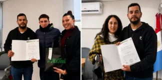Tanti reconoció a Santiago Gallardo y Andrea Izquierdo por sus logros deportivos y científicos