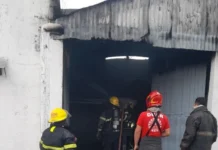 Altos de San Pedro: se incendió un galpón destinado a trabajos de pintura y carpintería metálica