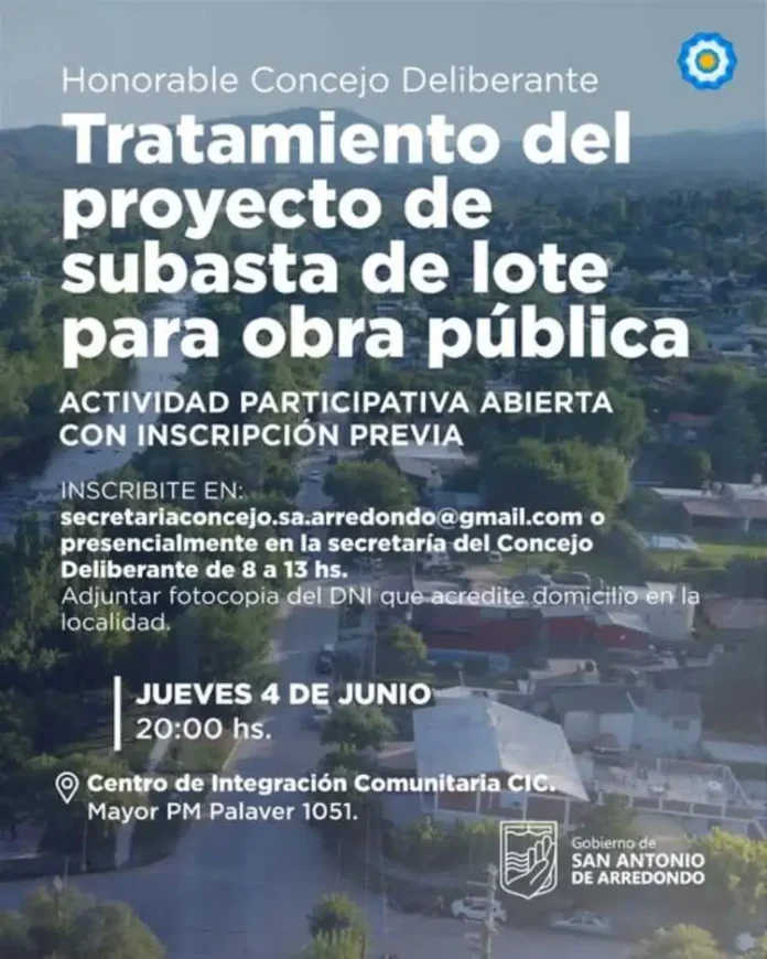 San Antonio - Tratamiento de proyecto de subasta de lote