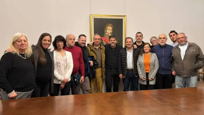 Carlos Bianco con diriigentes cordobeses