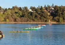 El San Roque fue sede de la séptima Regata de Remo Travesía “Vuelta al Lago”