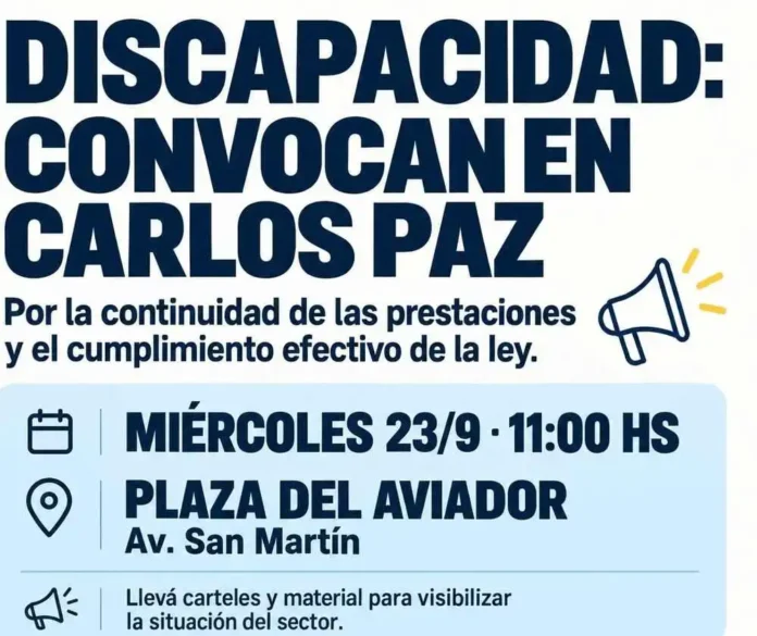 Discapacidad - Convocatoria protesta